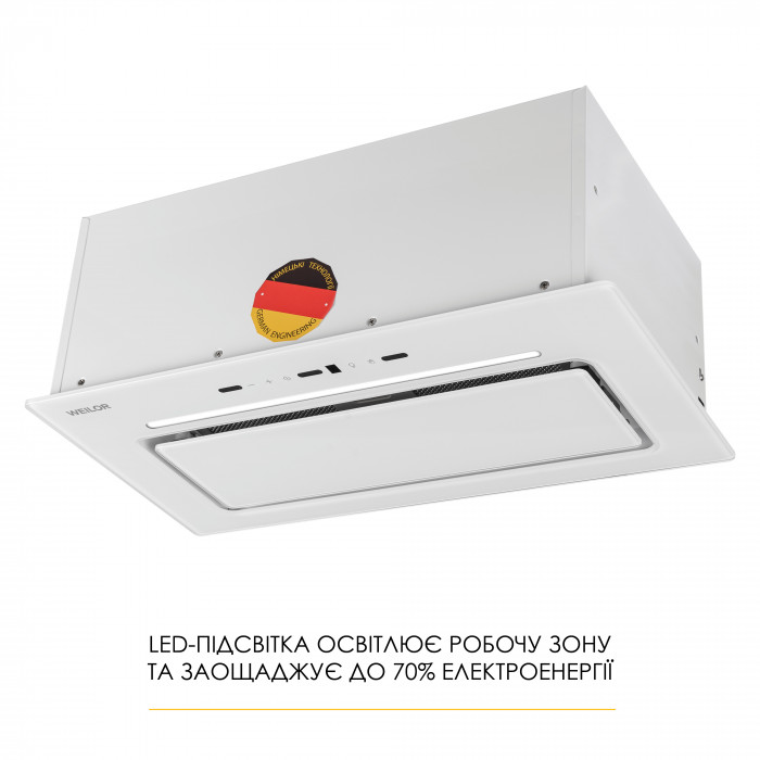 Витяжка повновбудована WEILOR LUMINA WBG 66 WHITE
