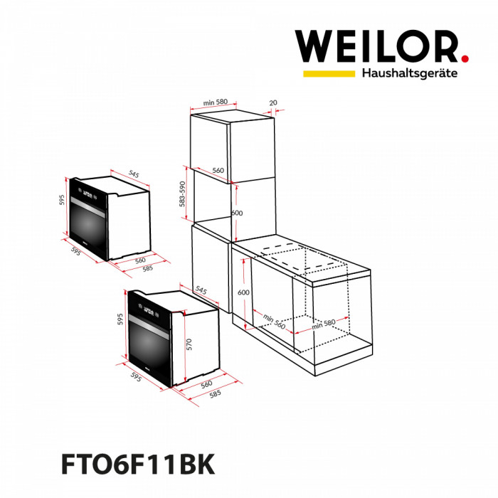 Духова шафа WEILOR FTO6F11BK