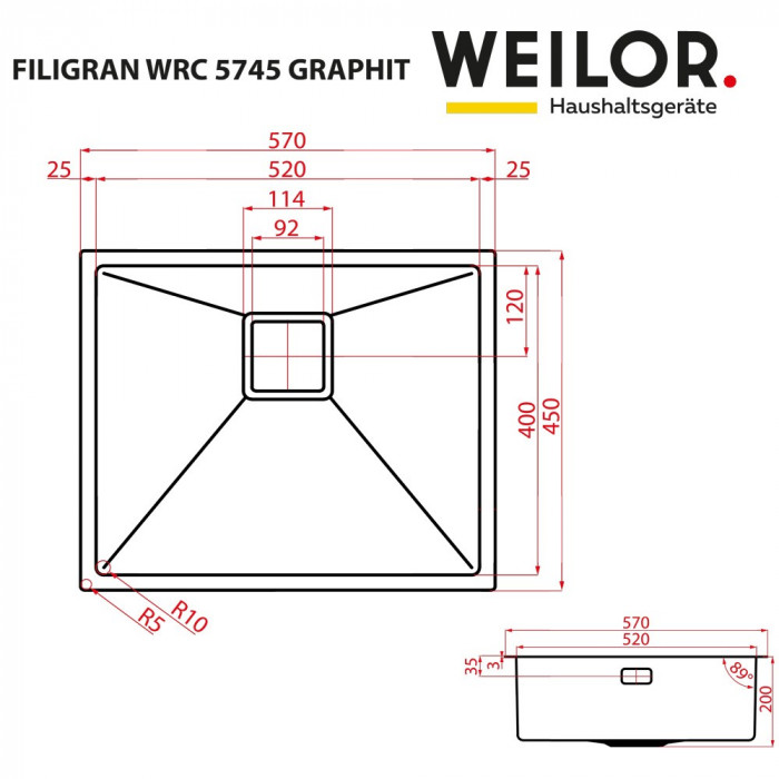 Weilor FILIGRAN WRC 5745 GRAPHIT