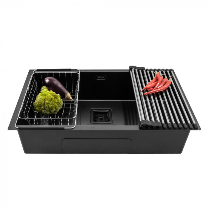 Мийка кухонна з нержавіючої сталі WEILOR FILIGRAN WRC 7745 GRAPHIT