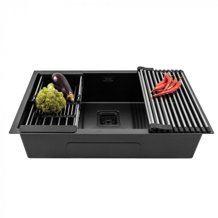 Мийка кухонна з нержавіючої сталі WEILOR FILIGRAN WRC 7745 GRAPHIT