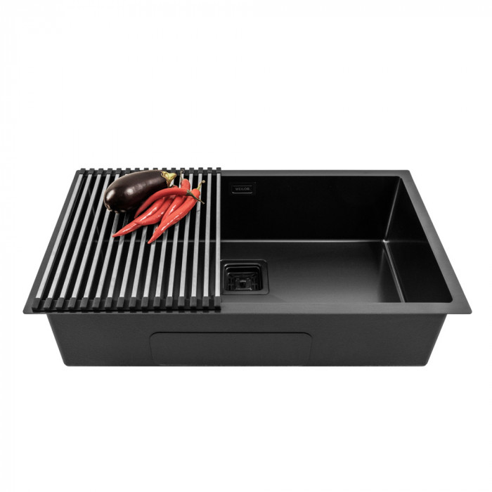 Мийка кухонна з нержавіючої сталі WEILOR FILIGRAN WRC 7745 GRAPHIT