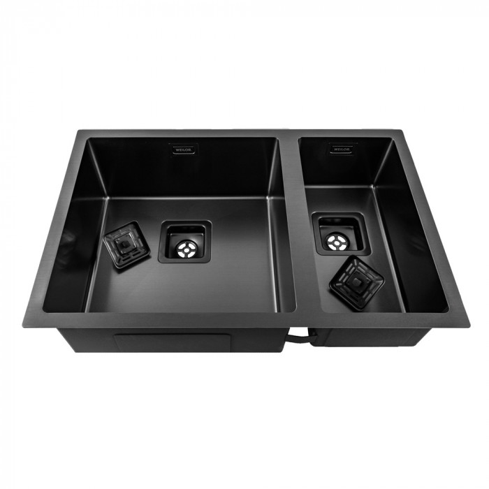 Мийка кухонна з нержавіючої сталі WEILOR FILIGRAN WRC DB6945 GRAPHIT