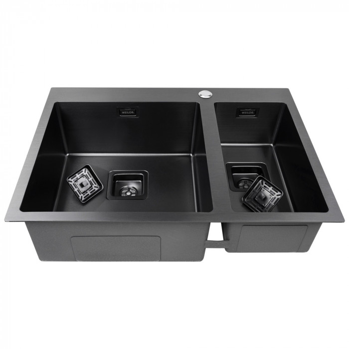 Мийка кухонна з нержавіючої сталі WEILOR FILIGRAN WRC DB6950 GRAPHIT