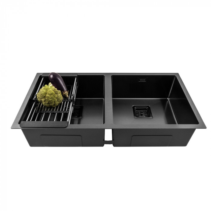 Мийка кухонна з нержавіючої сталі WEILOR FILIGRAN WRC TB8945 GRAPHIT