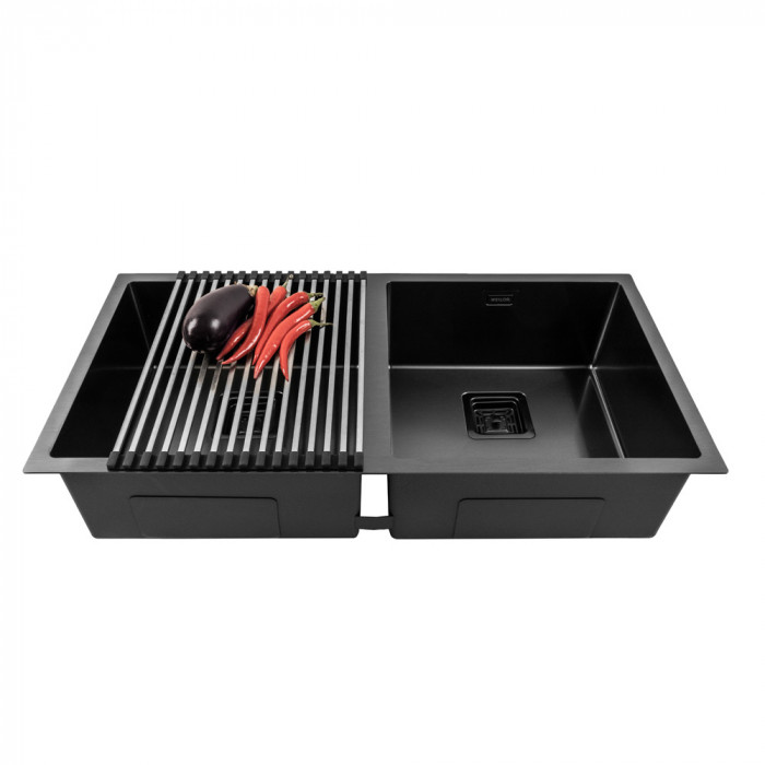 Мийка кухонна з нержавіючої сталі WEILOR FILIGRAN WRC TB8945 GRAPHIT