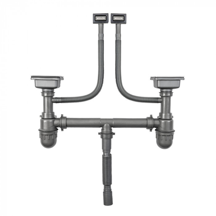 Мийка кухонна з нержавіючої сталі WEILOR FILIGRAN WRC TB8945 GRAPHIT