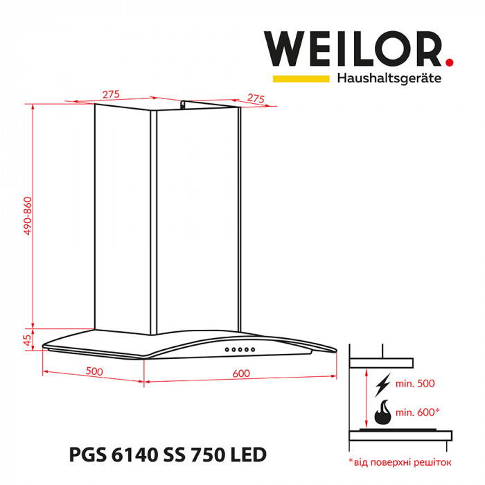 Weilor PGS 6140 SS 750 LED