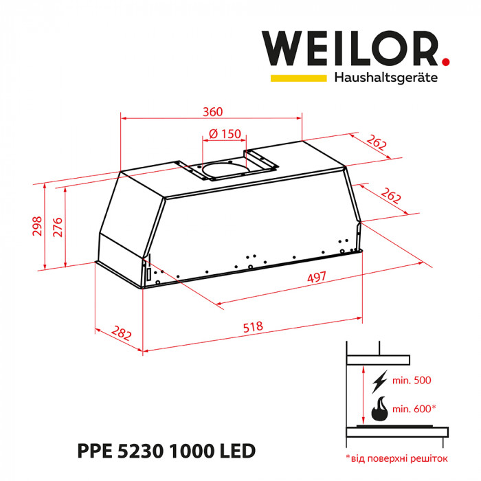Weilor PPE 5230 SS 1000 LED