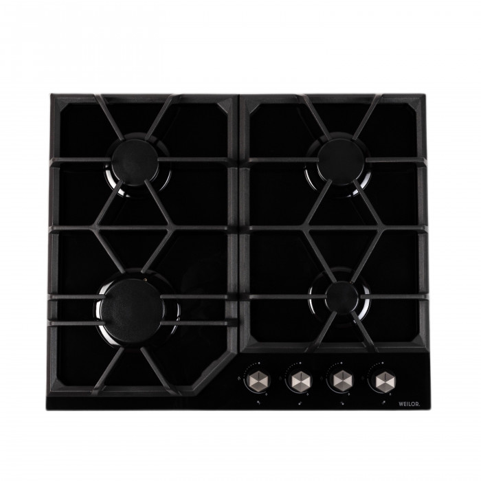 Варильна поверхня газова на склі WEILOR GG 604 BL