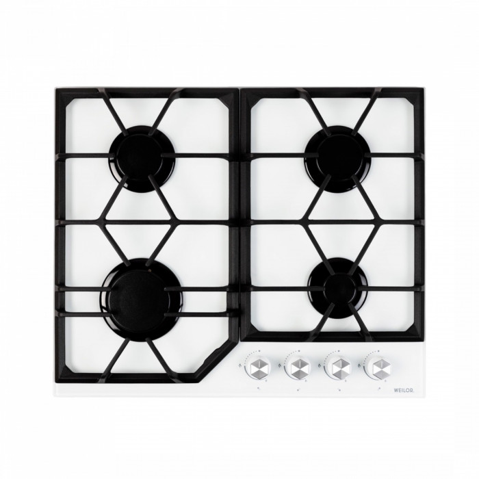 Варильна поверхня газова на склі WEILOR GG 604 WH