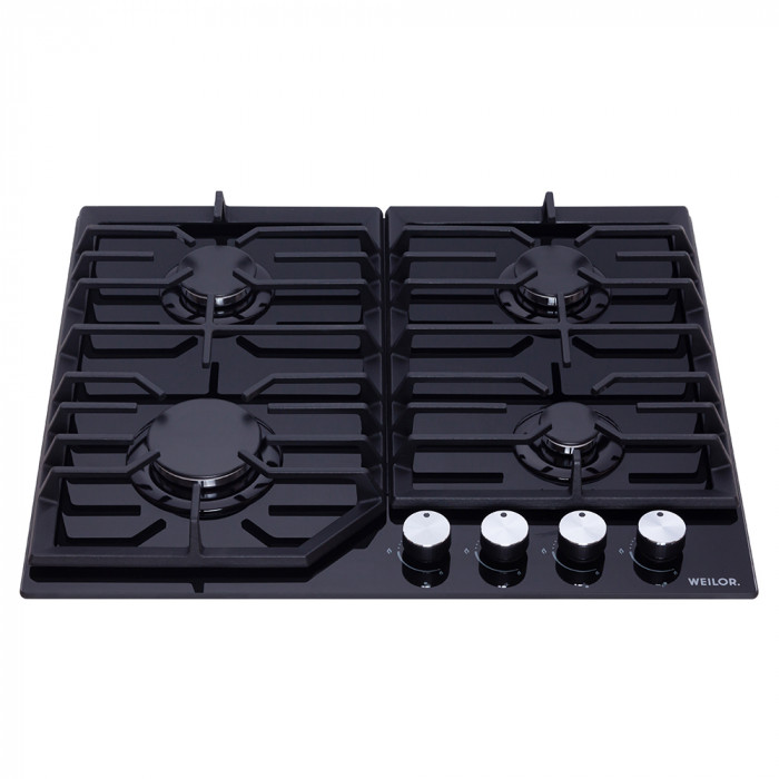 Варильна поверхня газова на склі WEILOR GG 624 BL