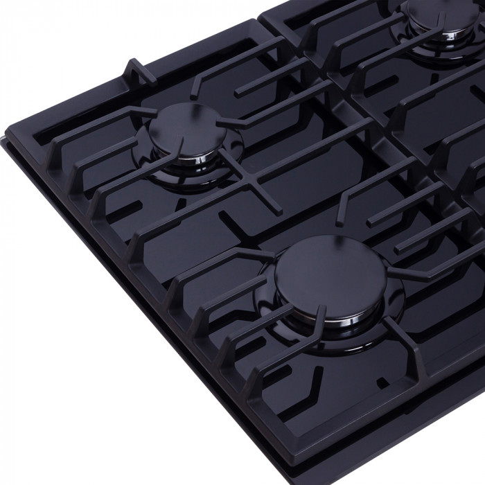 Варильна поверхня газова на склі WEILOR GG 624 BL