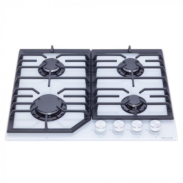 Варильна поверхня газова на склі WEILOR GG 624 WH