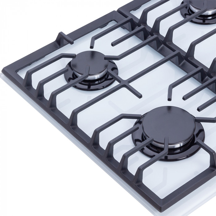 Варильна поверхня газова на склі WEILOR GG 624 WH