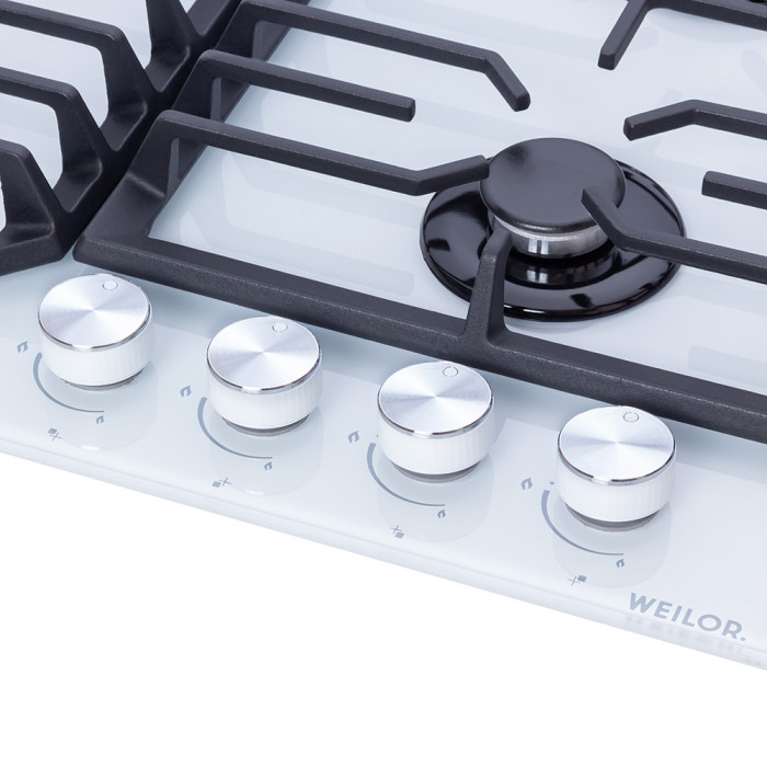 Варильна поверхня газова на склі WEILOR GG 624 WH