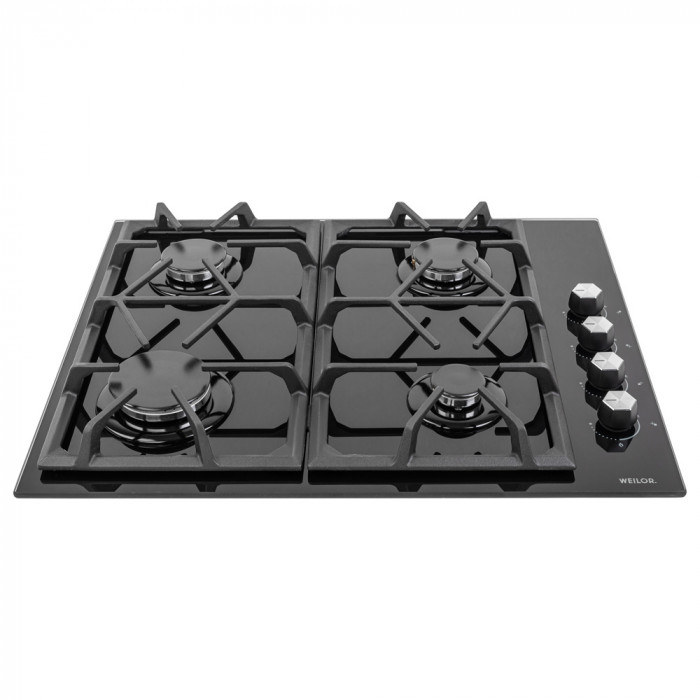 Варильна поверхня газова на склі WEILOR GG 634 BL