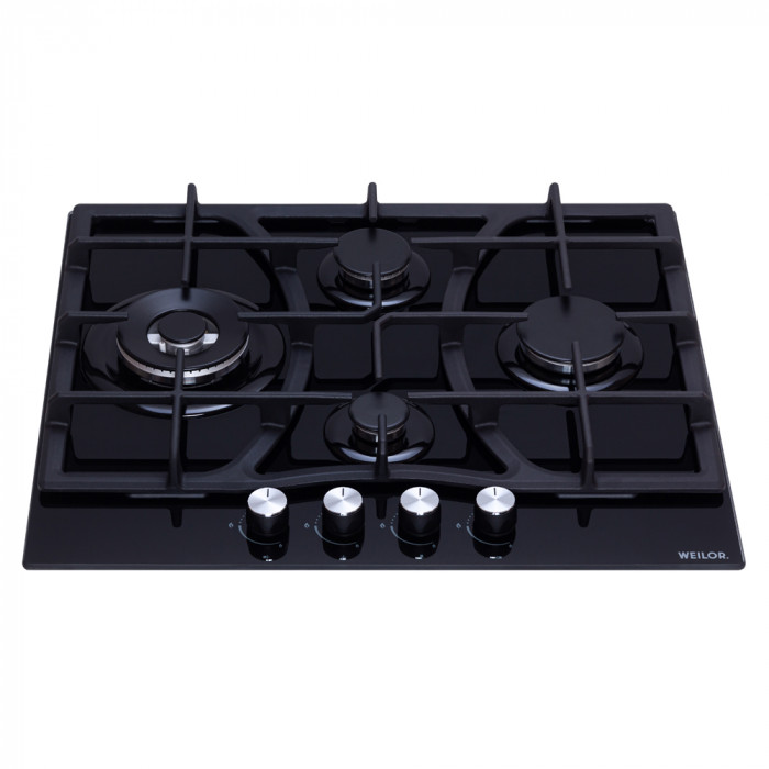 Варильна поверхня газова на склі WEILOR GG W 614 BL