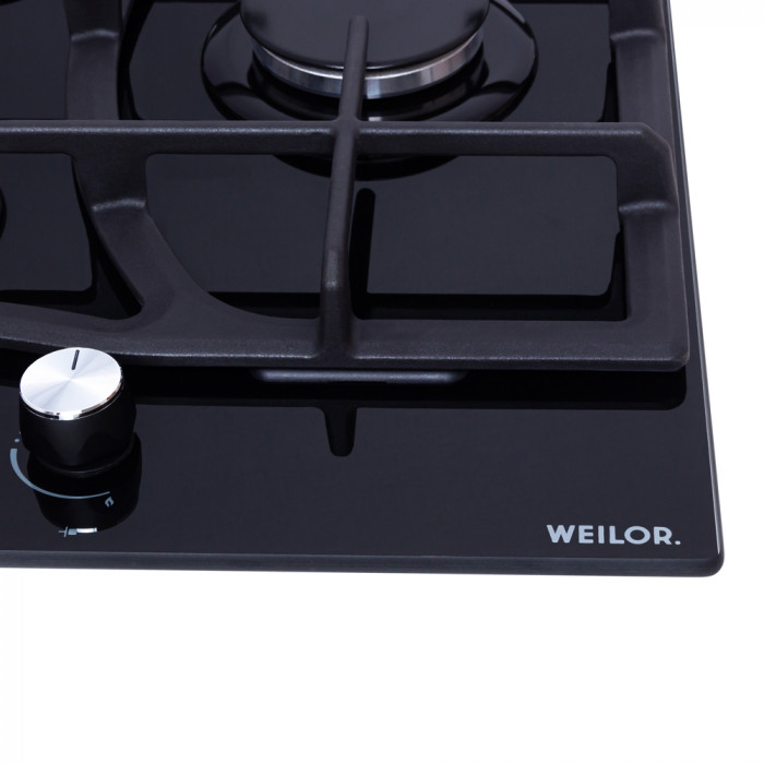 Варильна поверхня газова на склі WEILOR GG W 614 BL