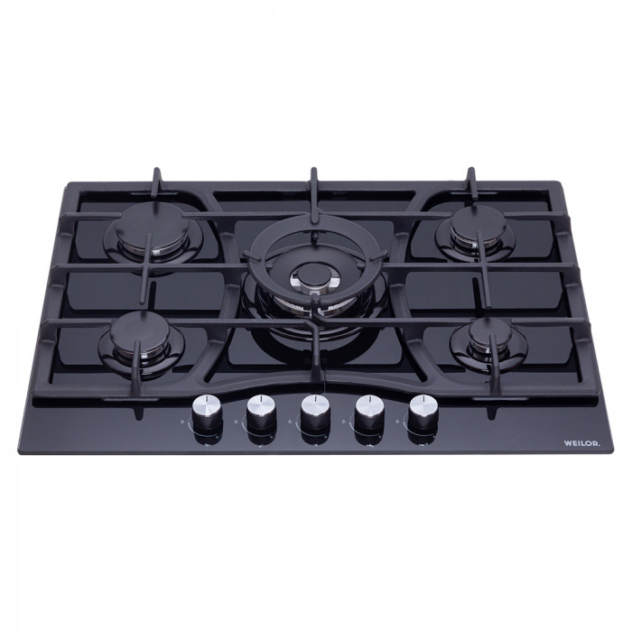 Варильна поверхня газова на склі WEILOR GG W 714 BL