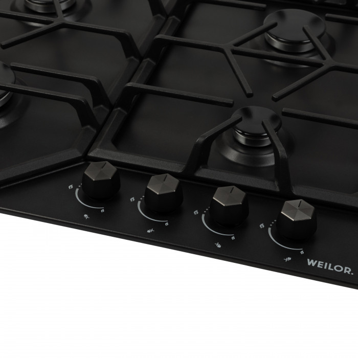 Варильна поверхня газова на металі WEILOR GM 604 BL