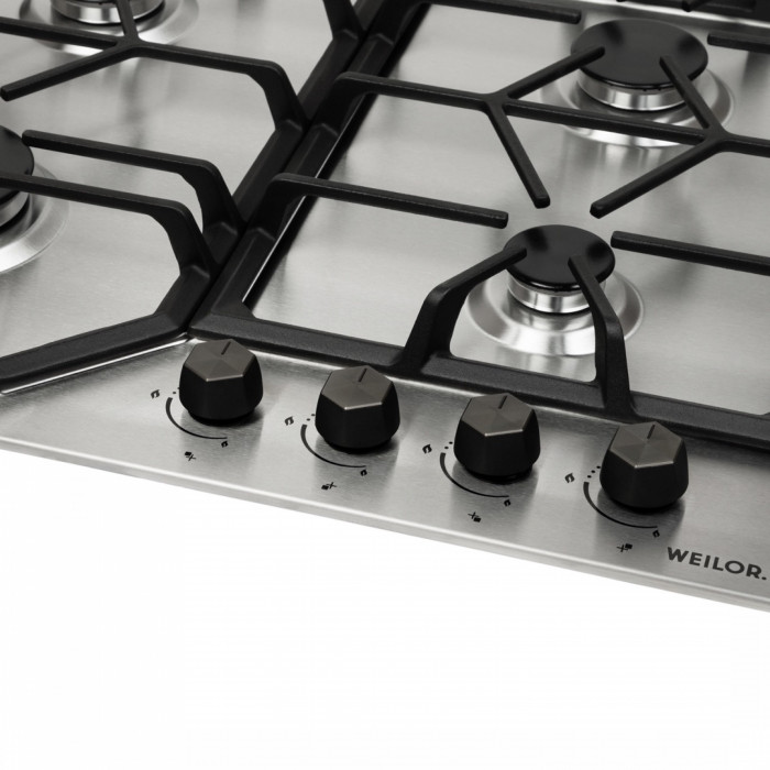 Варильна поверхня газова на металі WEILOR GM 604 SS