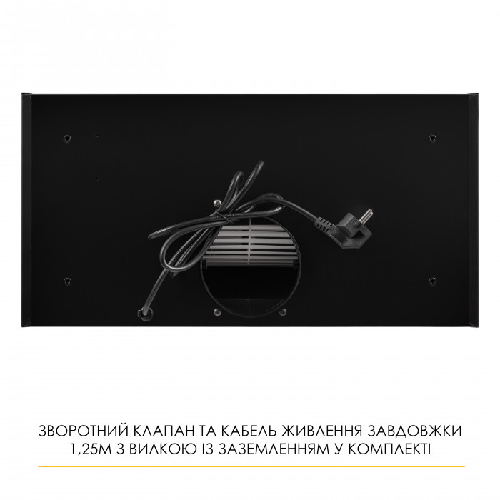 Витяжка повновбудована WEILOR LUMINA WBG 65 BLACK MATTE