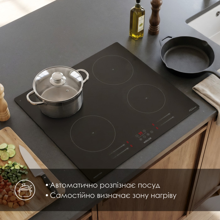 Поверхня індукційна WEILOR WIS 643 BLACK NanoProtect
